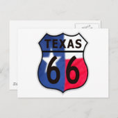 Route 66 Texas Farbe Postkarte (Vorne/Hinten)