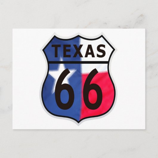 Route 66 Texas Farbe Postkarte (Vorderseite)