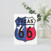 Route 66 Texas Farbe Postkarte (Stehend Vorderseite)