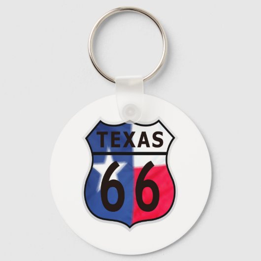 Route 66 Texas Farbe Schlüsselanhänger (Vorderseite)