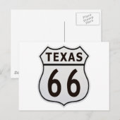 Route 66 Texas Postkarte (Vorne/Hinten)