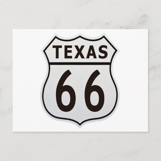 Route 66 Texas Postkarte (Vorderseite)