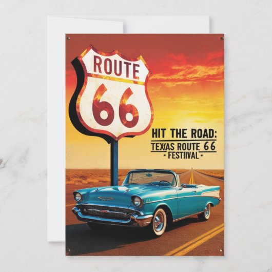 Route 66 Texas Postkarte (Vorderseite)