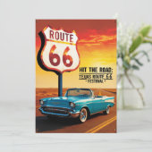 Route 66 Texas Postkarte (Stehend Vorderseite)