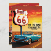 Route 66 Texas Postkarte (Vorne/Hinten)
