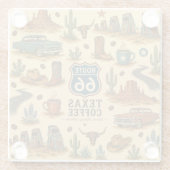 Route 66 Texas Roadhouse Coffee Break Stil Glasuntersetzer (Rückseite)