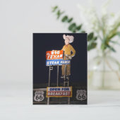 ROUTE 66 Texas TRAVEL POSTCARD Postkarte (Stehend Vorderseite)