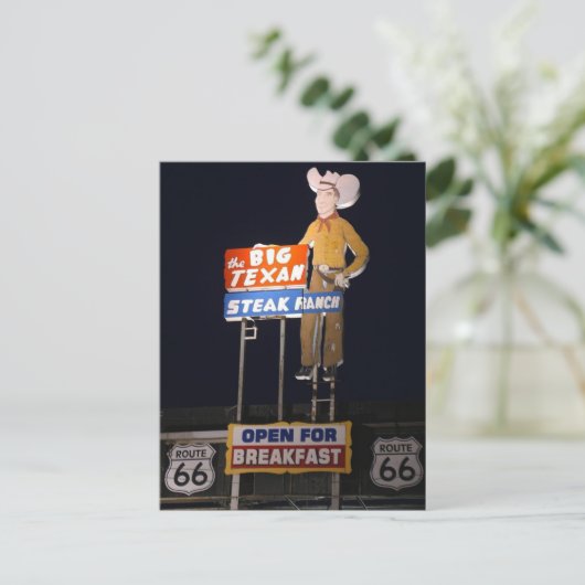 ROUTE 66 Texas TRAVEL POSTCARD Postkarte (Stehend Vorderseite)