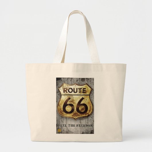 Route 66 Tote Bag Jumbo Stoffbeutel (Vorne)