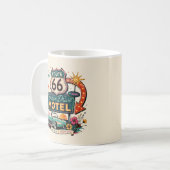 Route 66 Traumfahrt Morgendliche Reisestimmung Kaffeetasse (Vorderseite Links)