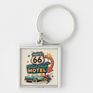 Route 66 Traumfahrt Retro-Reise Charme Schlüsselanhänger