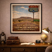 Route 66 Tucumcari Mountain New Mexico Poster