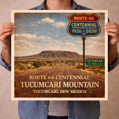 Route 66 Tucumcari Mountain New Mexico Poster