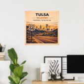 Route 66 Tulsa Oklahoma Gateway Heritage Poster (Heimbüro)