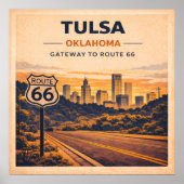 Route 66 Tulsa Oklahoma Gateway Heritage Poster (Vorne)