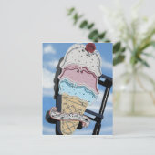 Route 66 Twisters Eiscreme-Zeichen Postkarte (Stehend Vorderseite)