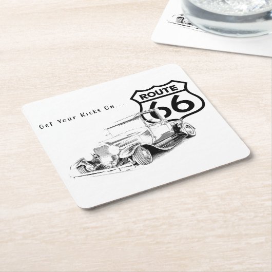 Route 66 Untersetzer (angewinkelt)