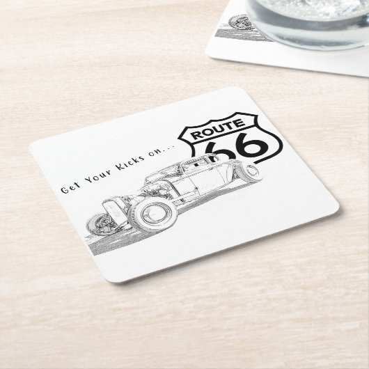 Route 66 Untersetzer (angewinkelt)