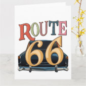 Route 66-US Karte (Gelbe Blume)