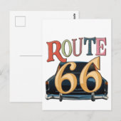 Route 66-US Postkarte (Vorne/Hinten)