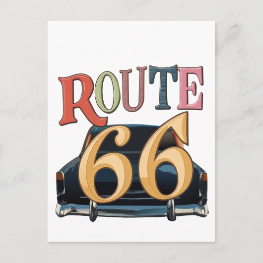 Route 66-US Postkarte (Vorderseite)