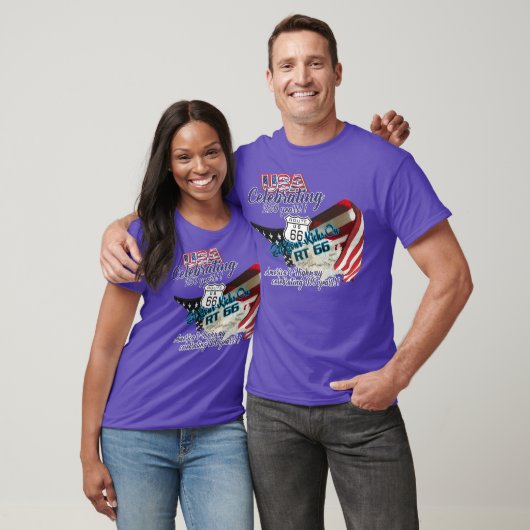Route 66 USA250 Flag T-Shirt (Unisex)