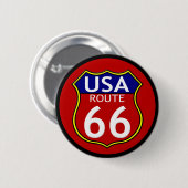 Route 66 USA Button (Vorne & Hinten)