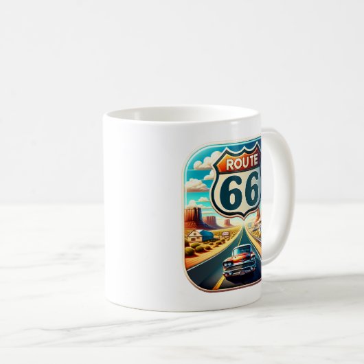 Route 66 USA Kaffeetasse (VorderseiteRechts)