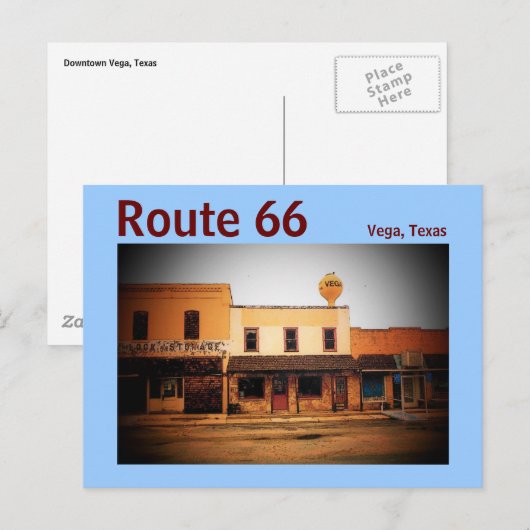 Route 66 (Vega) Postkarte (Vorne/Hinten)