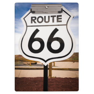Route 66 Verkehrsschild, Arizona Klemmbrett