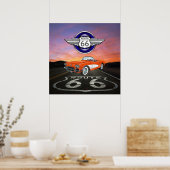 Route 66 - Vintag - Klassisches Auto - SRF Poster (Küche)