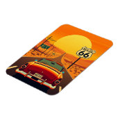Route 66 Vintag Sunset Highway mit Auto Magnet (Linke Seite)