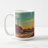 Route 66 Vintage American Road Trip Art Kaffeetasse (Links)