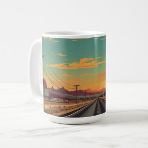 Route 66 Vintage American Road Trip Kunst Kaffeetasse