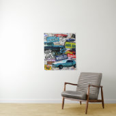 Route 66, Vintage-Autos, Road Trips Wandteppich (Beispiel)