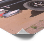 Route 66 Vintage Car Gas Station Foto Poster (Ecke)