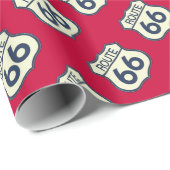 Route 66 Vintage Geschenkpapier (Rolleneckpunkt)