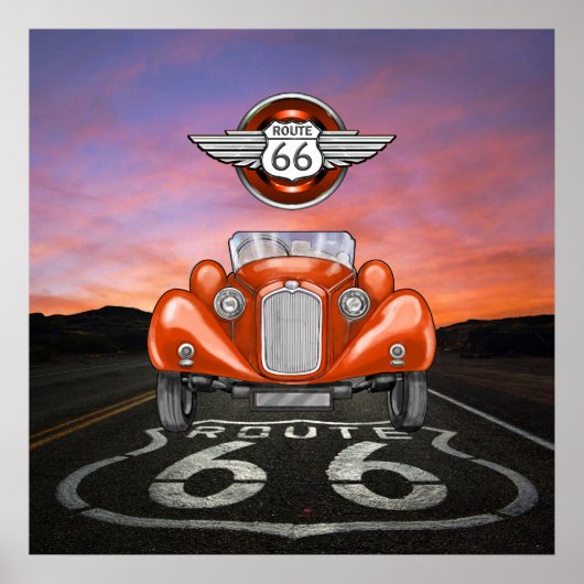Route 66 - Vintage - Klassiker - SRF Poster (Vorne)