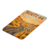 Route 66 Vintage offene Straße Retro-Wüste Magnet (Linke Seite)