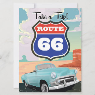 Route 66 Vintage-Reiseposter