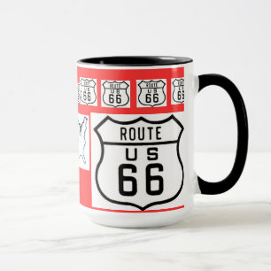 Route 66 Vintage Schild Geschenke Tasse