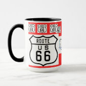 Route 66 Vintage Schild Geschenke Tasse (Links)