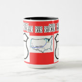 Route 66 Vintage Schild Geschenke Tasse (Zentrum)