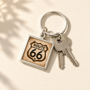 Route 66 Vintage-Shield-Americana-Souvenir Schlüsselanhänger