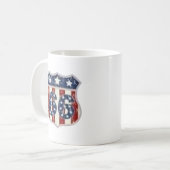 Route 66 Vintage Shield Heritage Kaffeetasse (Vorderseite Links)