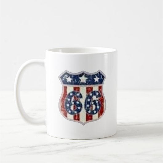 Route 66 Vintage Shield Heritage Kaffeetasse (Links)