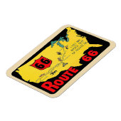 Route 66 - Vintage Travel - Flexibles Magnet (Linke Seite)