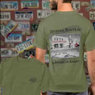 Route 66 Vintage Ziel Winslow Arizona Foto T-Shirt
