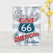 Route 66 Vintages Amerika Arizona Karte (Gelbe Blume)