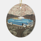 Route 66 Vintages Auto - SRF Keramik Ornament (Links)